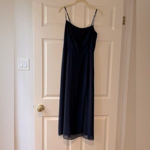 Navy blue Aritzia Babaton silky slit dress - worn once!